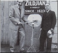 Gene with Avedis Zildjian.